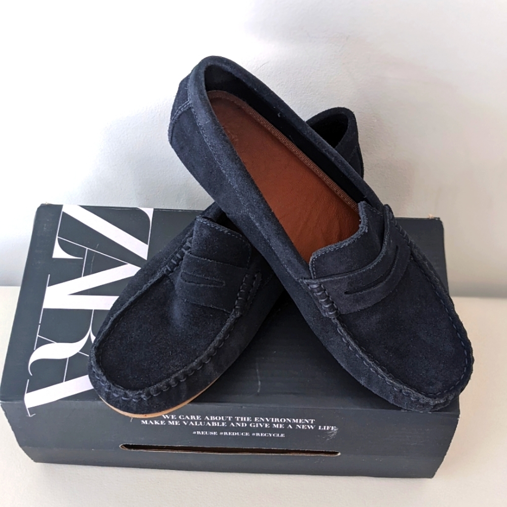 Kids Zara suede loafers